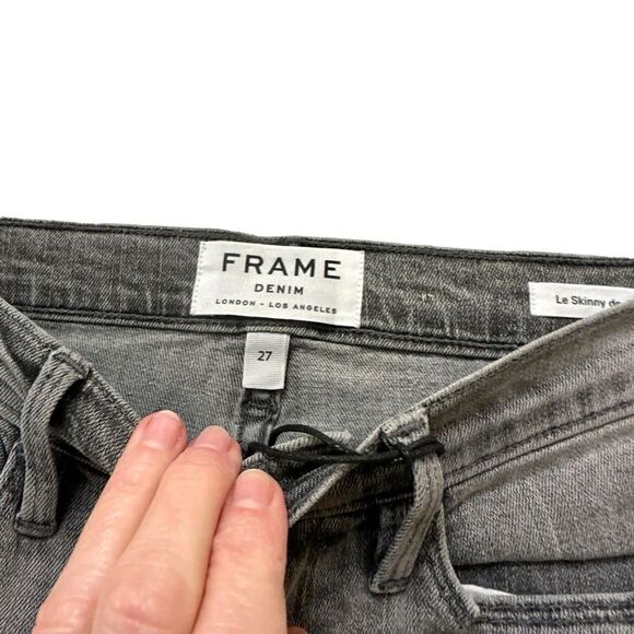 Frame Le skinny de Jeanne gray wash jeans, size 27 - Picture 11 of 11